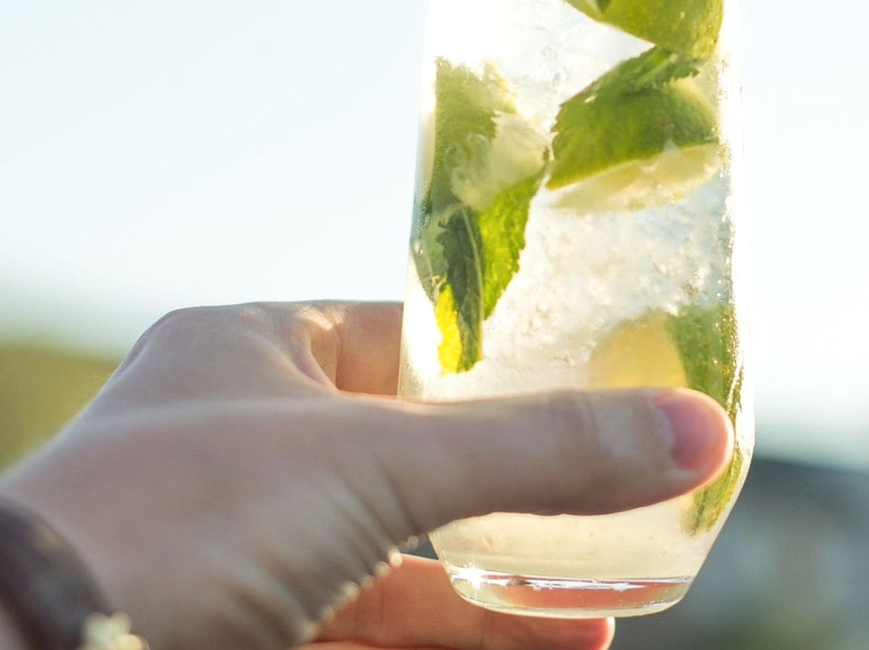Blends de frutas cítricas con hielo natural